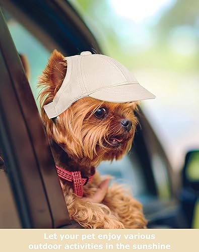 Miniatura 4 de Sombrero de perro para perros pequeños y perros medianos y grandes, sombreros para perros hembra, sombrero ajustable para perro con agujeros para