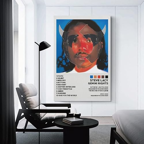 Miniatura 3 de QIAOZ Póster de Steve Lacy con diseño de derechos de Géminis para habitación, póster estético de arte de pared, 12 x 18 pulgadas (11.8 x 17.7 in)