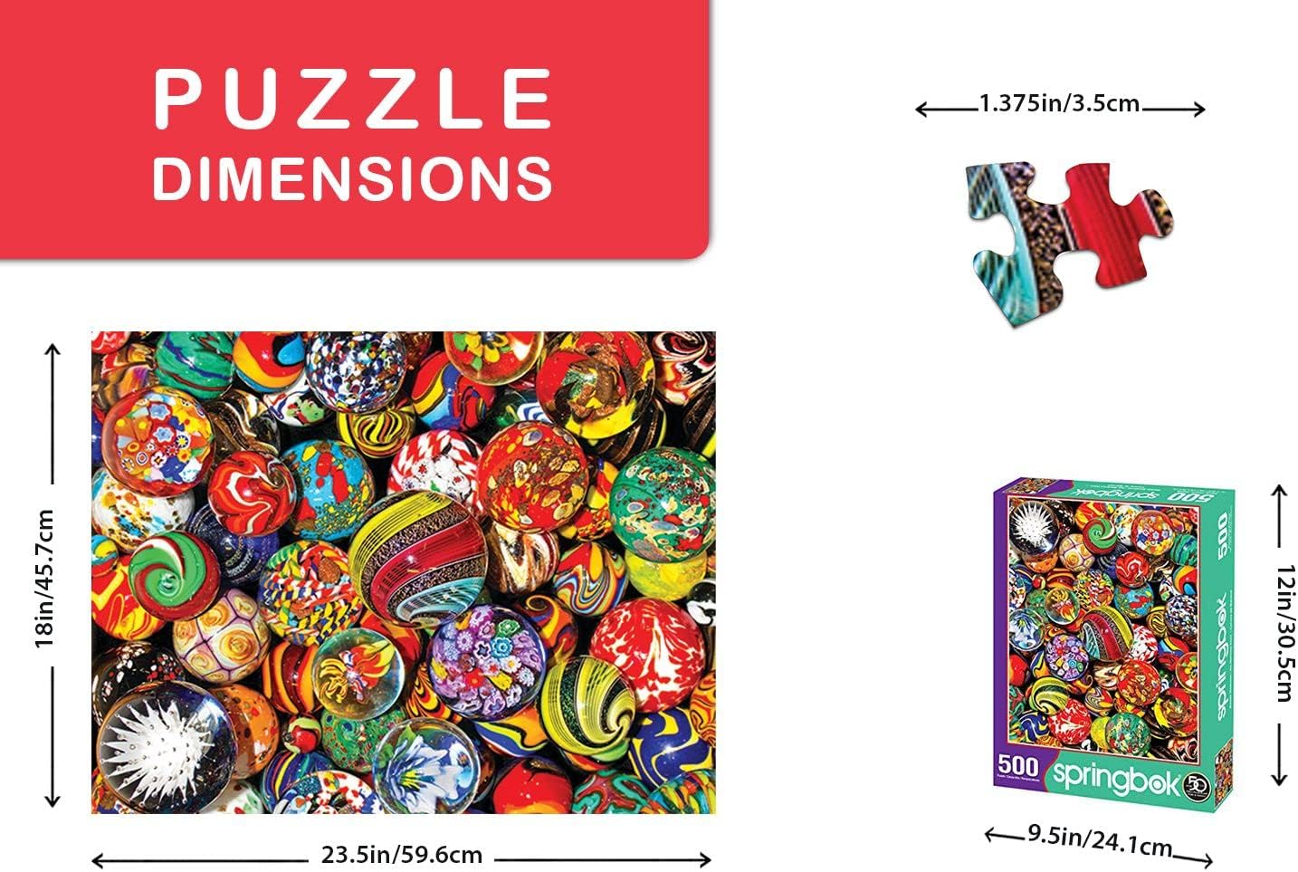 Springbok's 500 Piece Jigsaw Puzzle Marble Madness - Made in USA