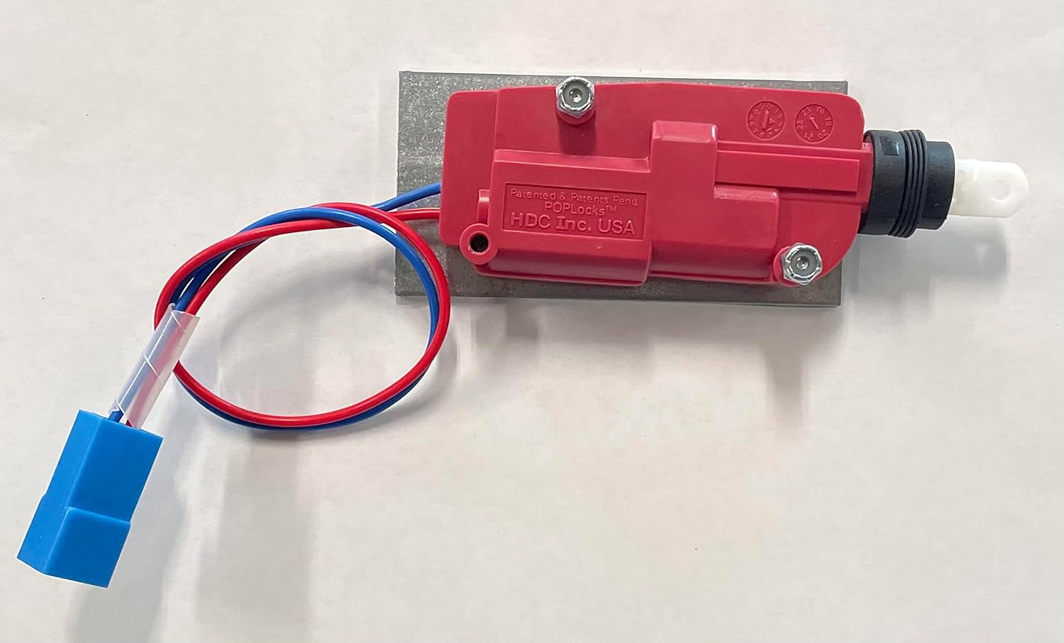 P.O.P. LOCKS RA 12V Red Flat Actuator for Power Locking Applications