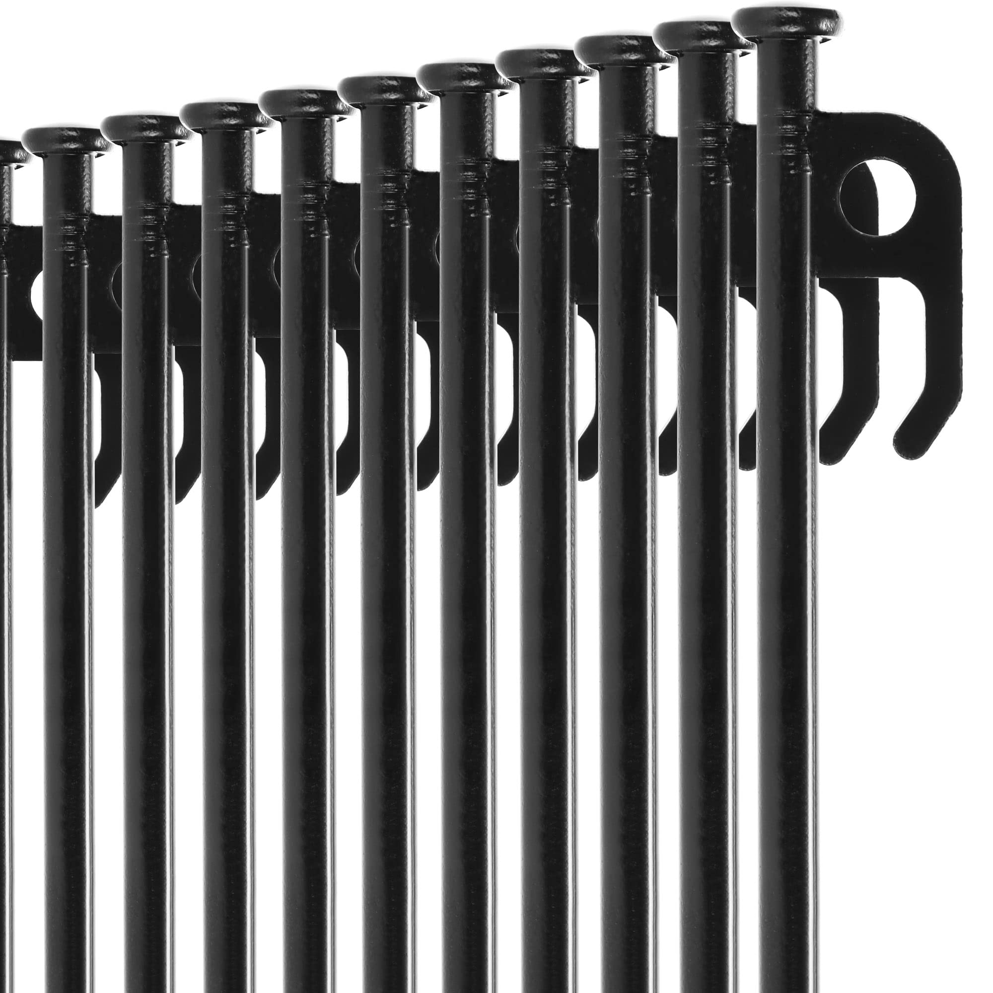 COM-FOUR® 12x piquets de Tente en Acier - piquets Longs et Robustes pour Le Camping et l'extérieur - idéal pour Les sols normaux et durs - 20 cm