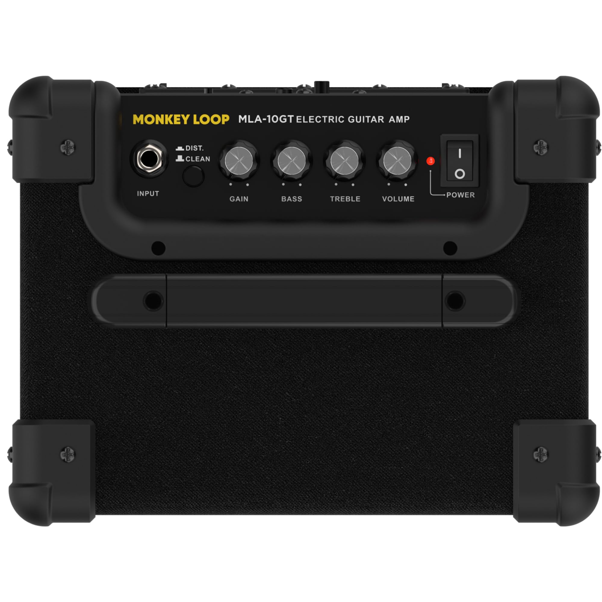 Monkey Loop MLA-10GT - Amplificatore per chitarra elettrica - Amplificatore combo da 10 W - Altoparlante da 5 pollici 4 Ohm - Opzione di alimentazione con 6 batterie AA con adattatore CA