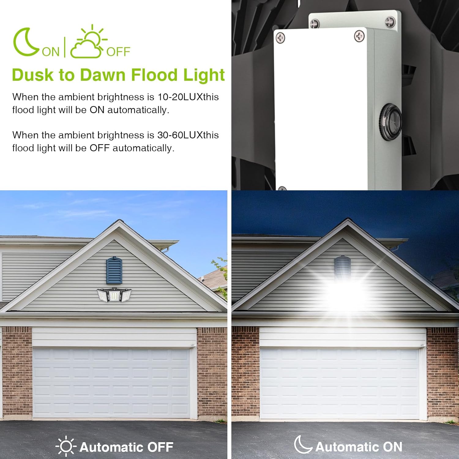 STASUN 150W Dusk to Dawn LED Flood Light, 15000lm 6000K Super Bright Outdoor Lighting, IP66 Waterproof, Wide Angle, Floodlight for Backyard, Sport Court, Parking Lot, Stadium, Arena, Commercial