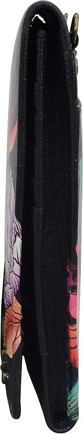 Anuschka Women’s Hand Painted Genuine Leather RFID Blocking Smartphone Crossbody