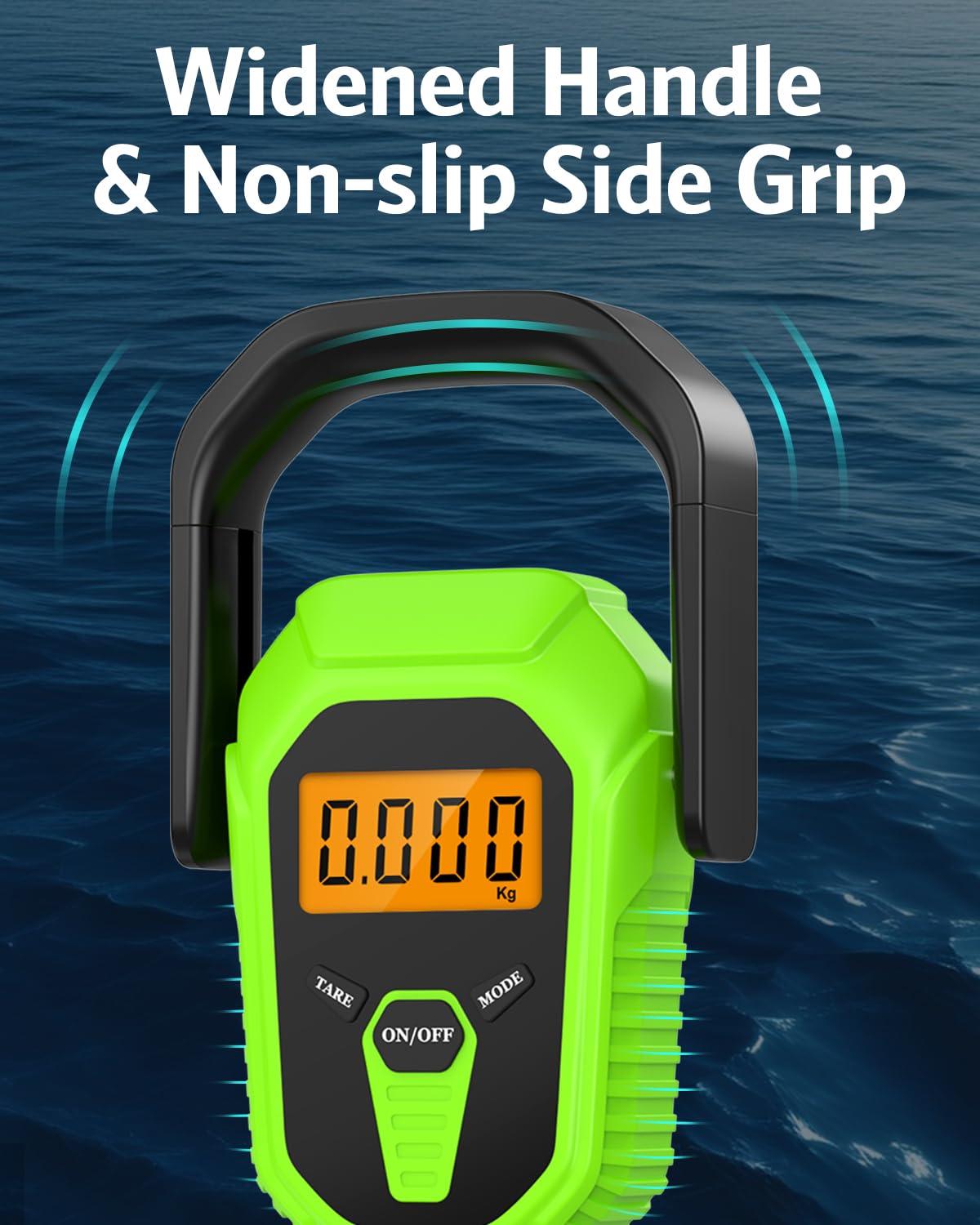 Báscula de pescado con agarre de labios, báscula digital impermeable para peces de 110 libras/50 kg, báscula de equipaje portátil con cinta métrica, retroiluminación LCD, baterías, para pesca