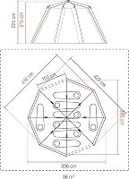 Coleman Octagon 8 személyes családi sátor 360° kilátással, acélvázas, vízálló kempingsátor 6