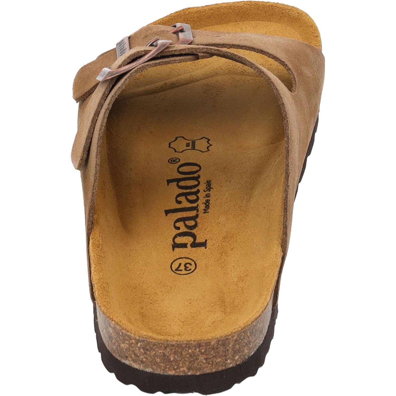 Palado Pantoletten Herren Korfu Premium Leather - gefertigt in Spanien - hochwertiges Leder - Veloursleder-Decksohle - Weichfußbett