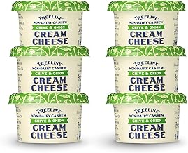 Treeline Cheese - Vegan Dairy-Free Cream Cheese 8 oz, 6-Pack (Chive & Onion)