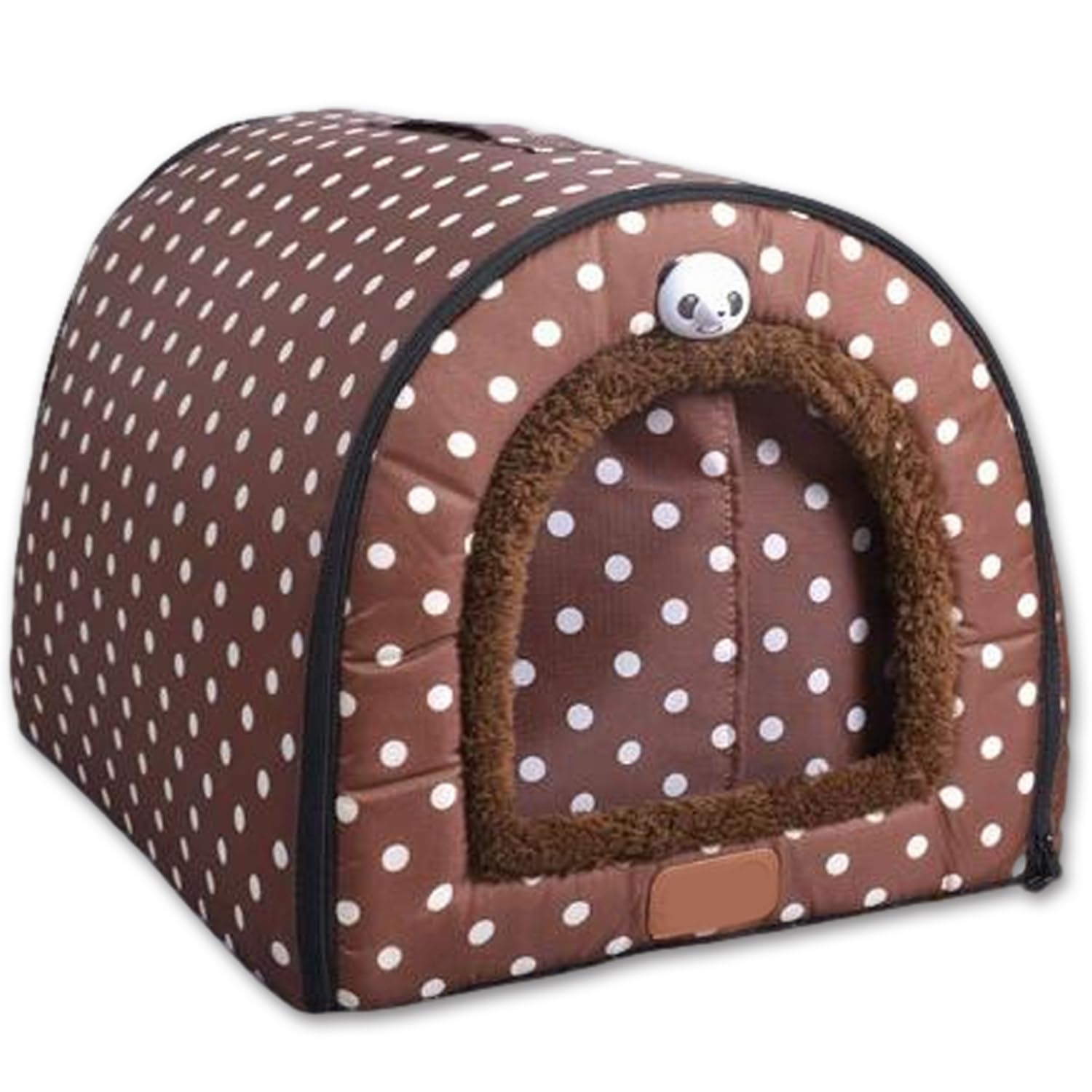 2-IN-1 Large Dog Bed House Waterproof Door Curtain,Calming Pet Cave Washable Warm Kennel Removable Luxury Pet Bed,Anti Anxiety Outdoor Igloo Cat House (C,3XL-105 * 80 * 75CM)