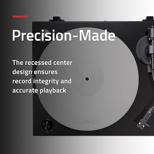 Miniatura 5 de Fluance Tapete acrílico para platos giratorios, reduce las vibraciones para mejorar la claridad de sonido para reproducción de discos de vinilo,