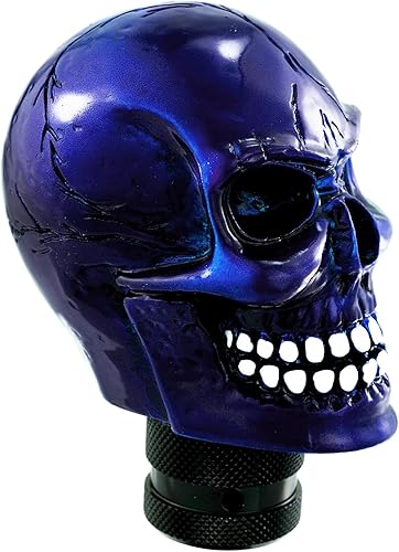 Miniatura 5 de Arenbel Pomos de palanca de cambios de cráneo, mango de palanca de cambios manual para automóvil, se adapta a la mayoría de vehículos manuales de