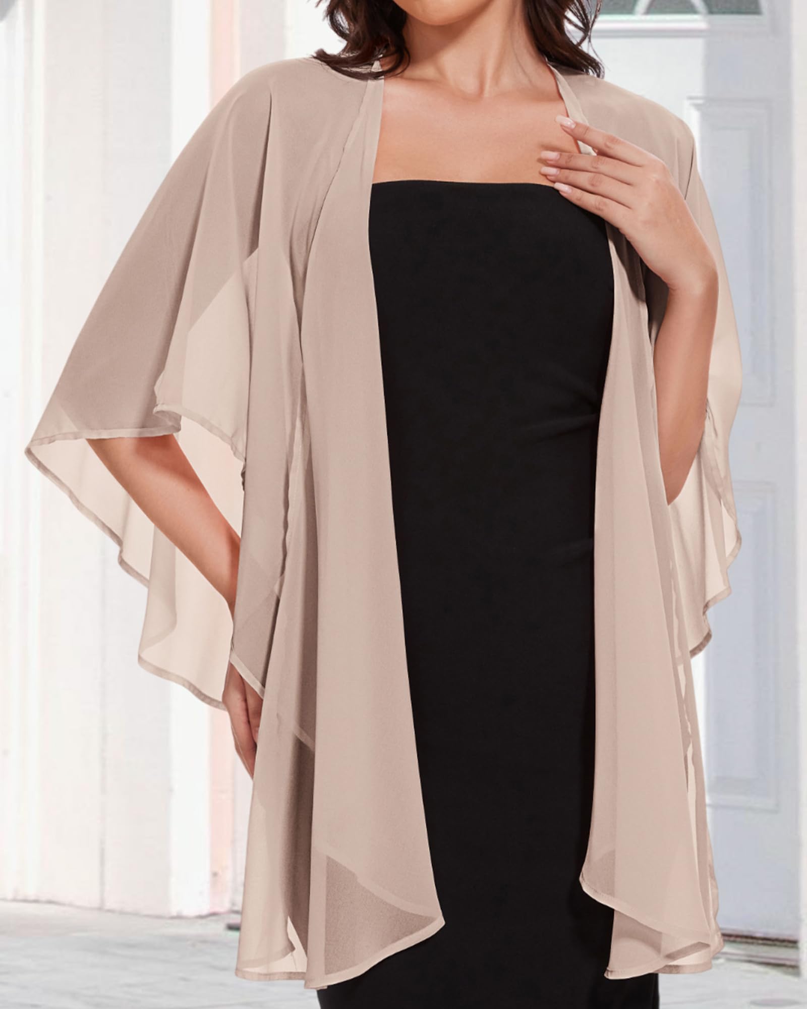 Gosunny Shrugs da donna in chiffon, sciarpe e avvolgenti, per abito da sera