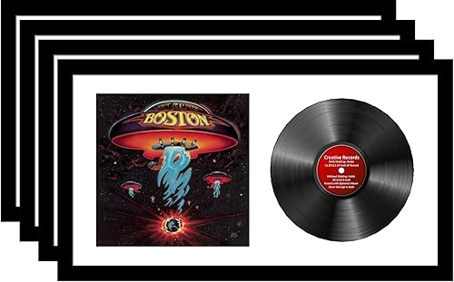 Miniatura 10 de Creative Picture Frames Marco de música de 16 x 30 pulgadas con pantalla negra mate cubierta de álbum con 33 vinilos LP (paquete de 4)