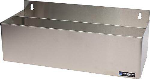 San Jamar Rieles de velocidad dobles con capacidad de 10 cuartos de galón para cocina, bar y restaurantes, acero inoxidable, 10 cuartos de galón,