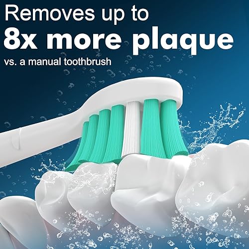 Miniatura 4 de Cabezales de repuesto para cepillos de dientes compatibles con Philips Sonicare Protectiveclean G2 C1 C2 4100 5100 6100 9024 6250, blanco, 10