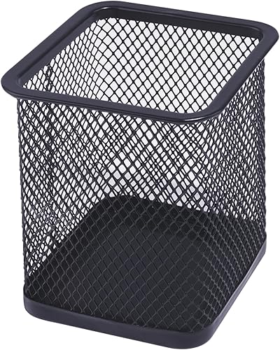 HSYMQ Portalápices para escritorio, soporte de vaso de malla de alambre para organizador de escritorio para suministros de oficina
