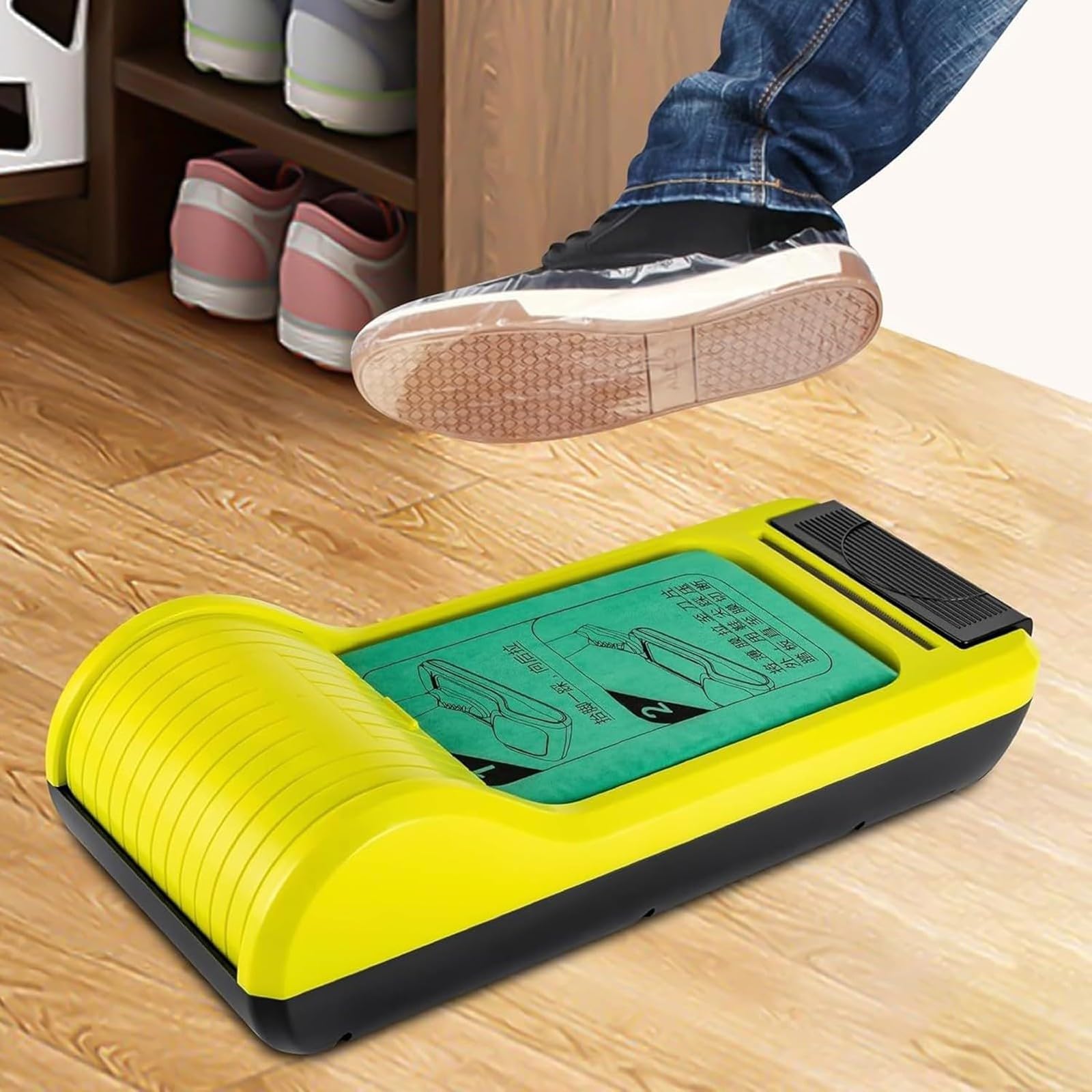 MáQuina AutomáTica para Fabricar PelíCulas Desechables para Calzado, Dispensador con 3 Rollos de 1500 Unidades, Antideslizante y de Corte Perfecto