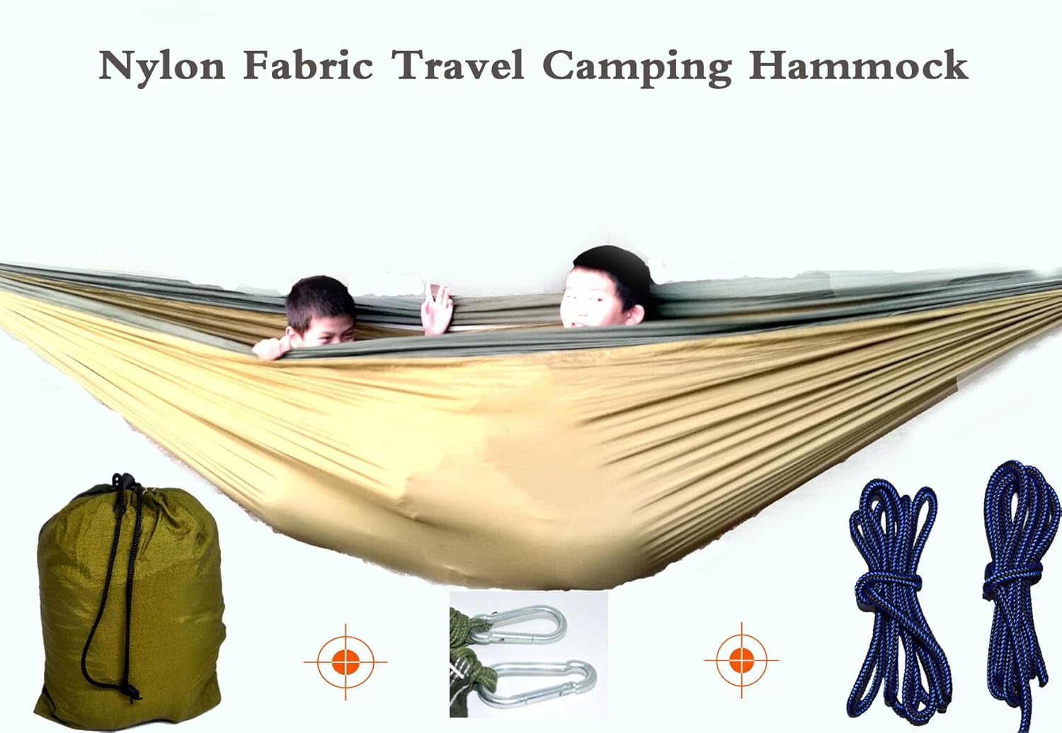 Portable Parachute Nylon Fabric Travel Camping Hammock