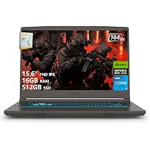 Msi Thin 15 Gaming Laptop 15.6 Fhd Ips 144hz Intel 8 Core I5-13420h I7-12650h 16gb Ram 512gb Sd Geforce Rtx 4050 6gb Type-c Backlit Keyboard Wi-Fi 6e Win11 W/dlca Accessories