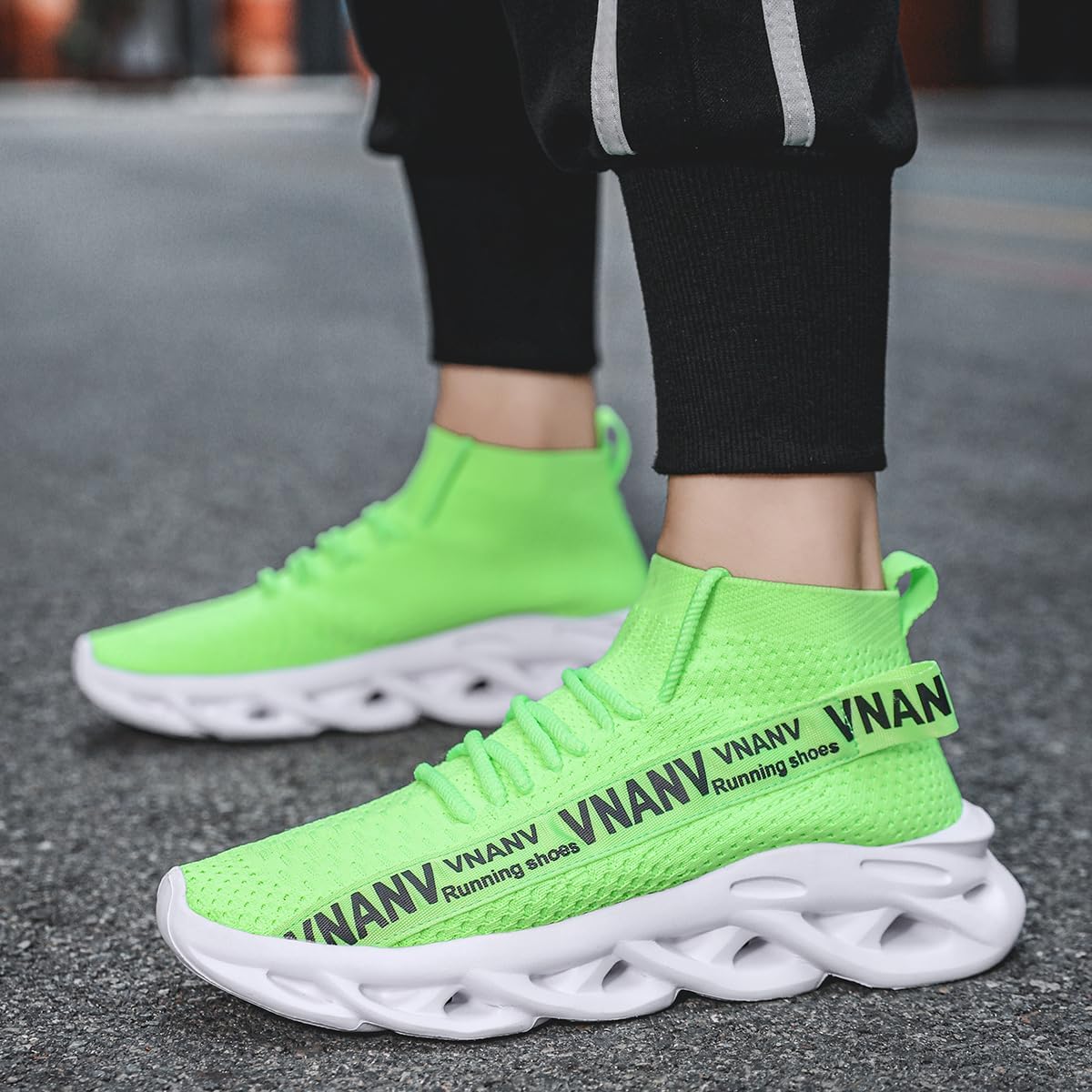 Men’s Fashion Walking Shoes Lightweight Breathable Sneakers – Mesh Knit Sock Sneakers for Gym, Casual, Running, Workout, Slip-On Sport Shoes - Image 2