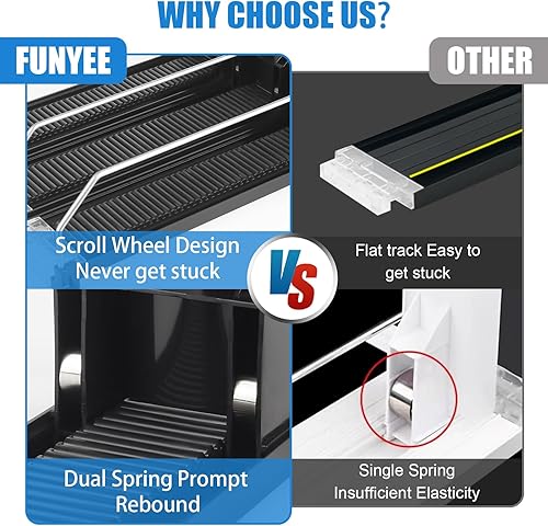 Miniatura 3 de Organizador de bebidas para refrigerador, dispensador de latas de soda autoempujable con diseño de rodillo mejorado para refrigerador, dispensador