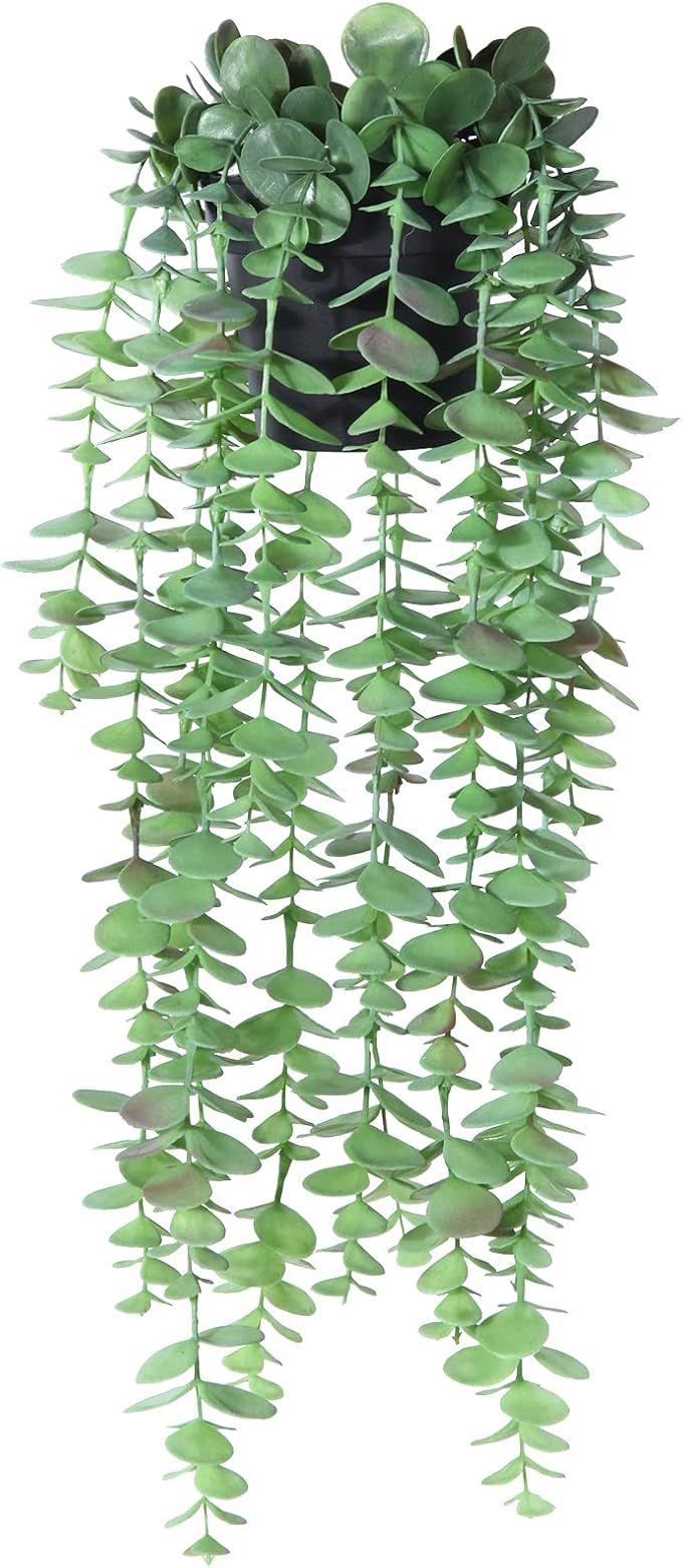 SOGUYI Artificial Hanging Plants, 45cm Small Fake Potted Hanging