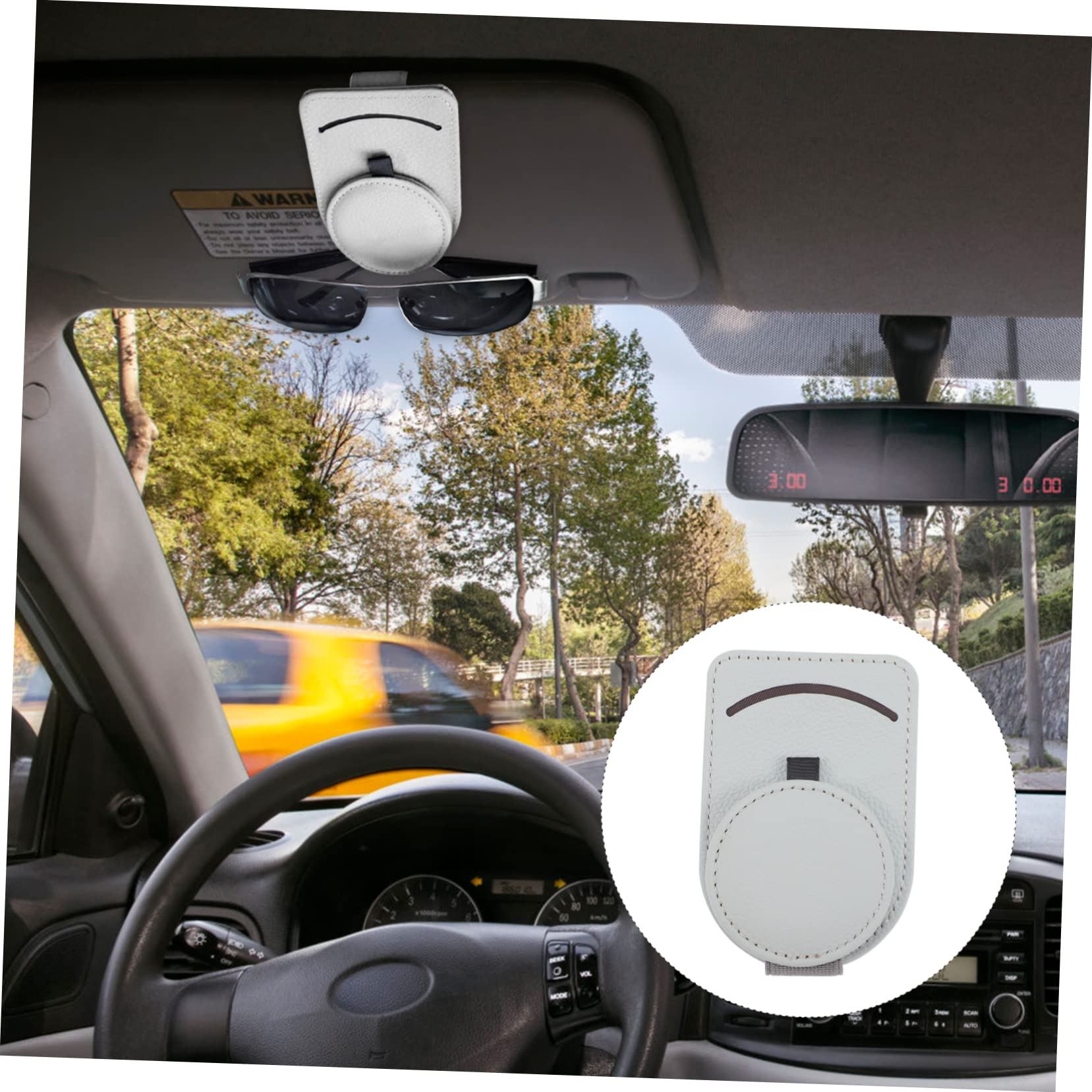 iplusmile 2pezzi Porta Occhiali Da Sole Per Auto Supporto Per Visiera Clip Per Occhiali e Carte Organizzatore Pratico e Multifunzionale Facile Da Installare