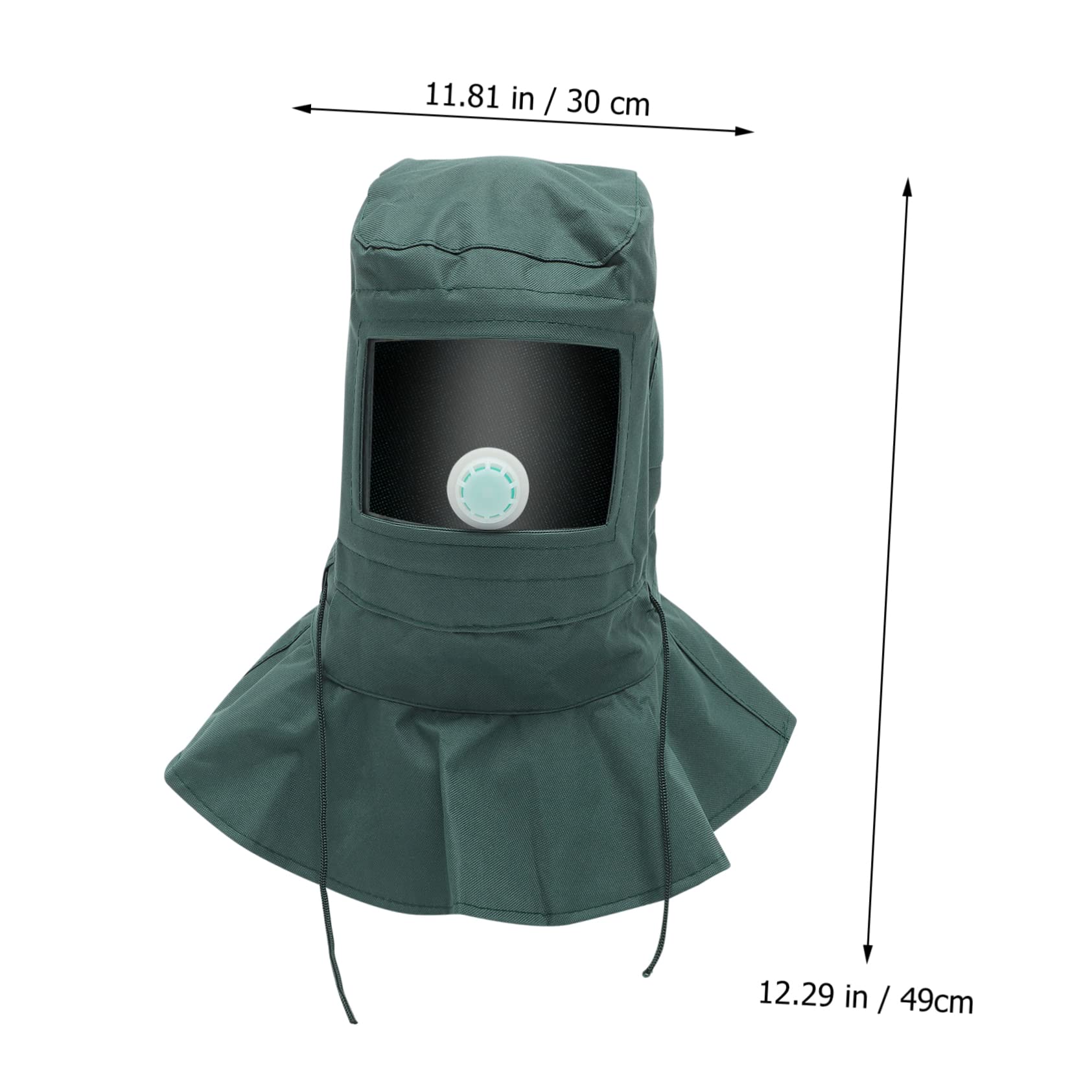 DOITOOL Sandblasting Protective Mask Shawl Lightweight Dust-Filtering Hood for Industrial Use Breathable Pc and Oxford Cloth Comfortable Fit for Workers Dusty Environments