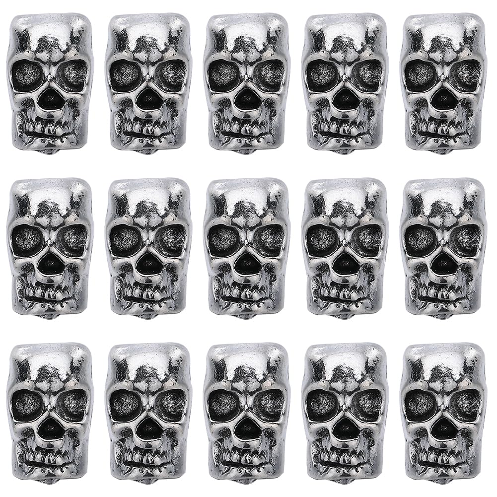 SUNNYCLUE 1 BOÎTE 50PCS Perles D'Espacement Crâne Tête De