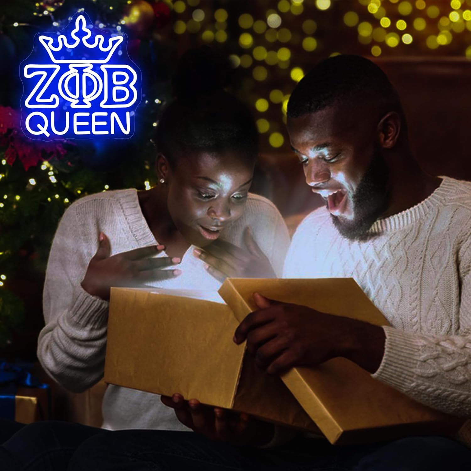 Zpb Sorority Neon Sign for Wall Decor Dimmable Zpb Sorority Neon Light Suitable for Gathering Party Living Room Bedroom Birthday Gift for College Students Light Up Sign for College Size12.5*11.8In(P147) - Image 6