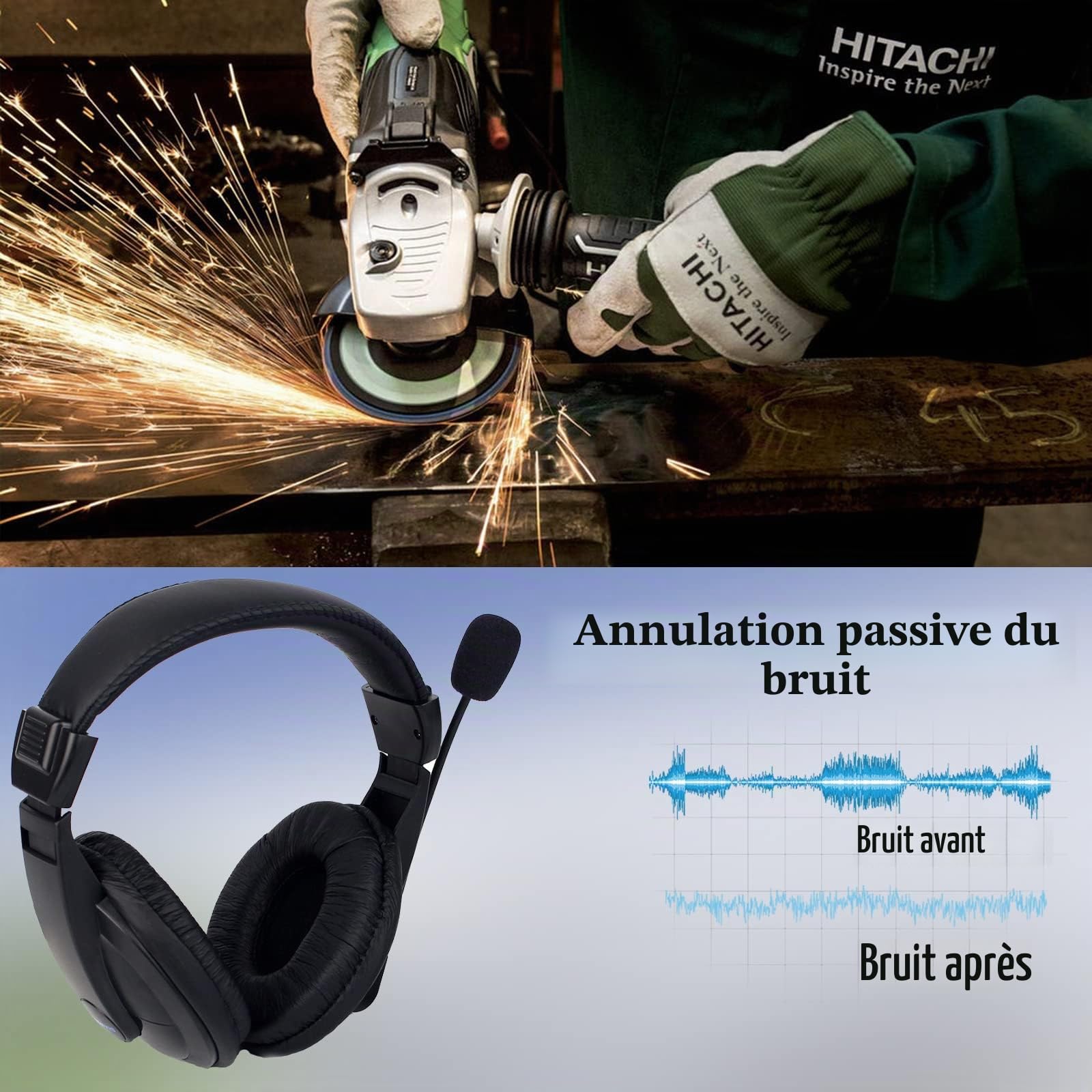 Retevis R114 Casque Talkie Walkie à Réduction de Bruit VOX Écouteur 2 Broches Oreillette Compatible avec Talkie Walkie RT24 RT27 RT668 BaoFeng BF-888s Radioddity R2 Kenwood (1 Pcs)
