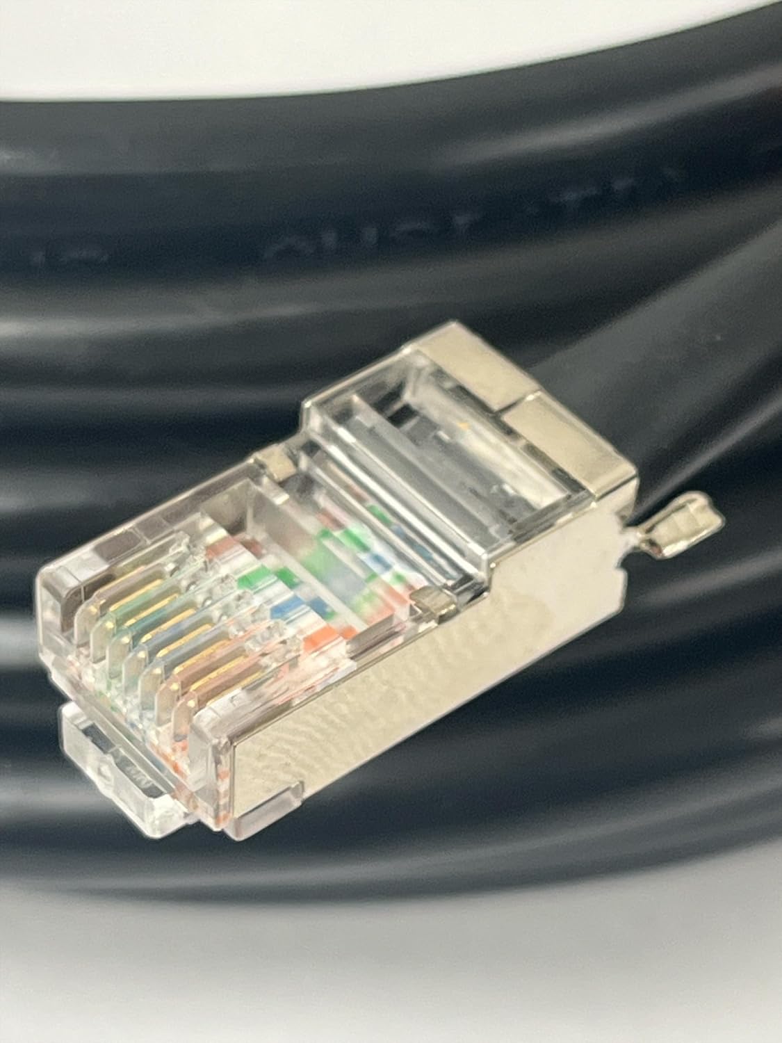 50ft Shielded Cat6 Outdoor Ethernet Cable – Direct Burial, UV Rated, PoE, 23AWG Solid Copper, RJ45, ESD Drain Wire