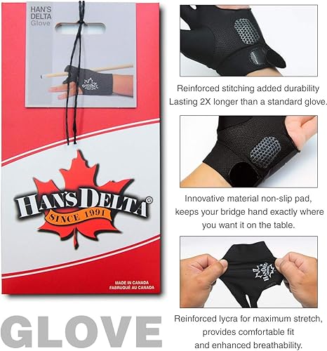 Miniatura 2 de HAN'S DELTA Guante para taco de billar (varios colores disponibles)