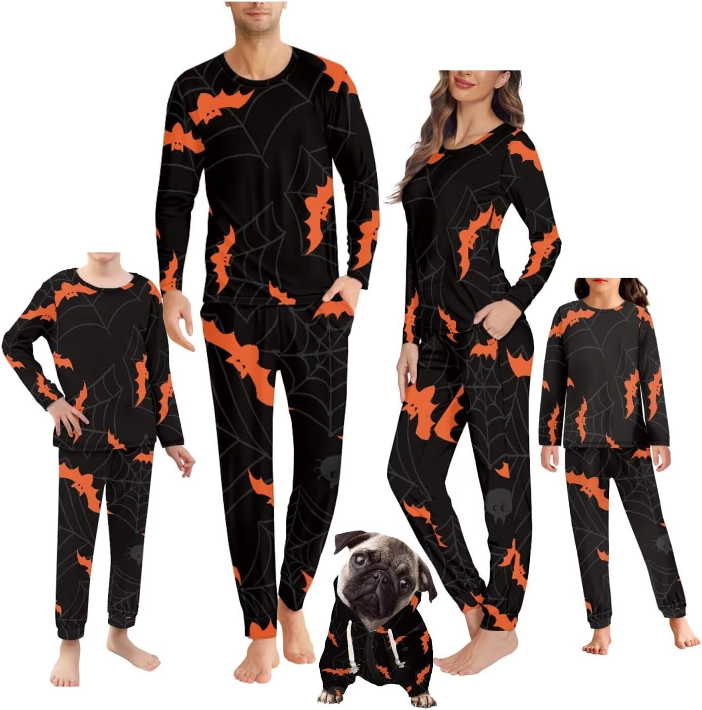 Halloween Family Matching Pajamas for Women Men Soft Halloween Family Pjs