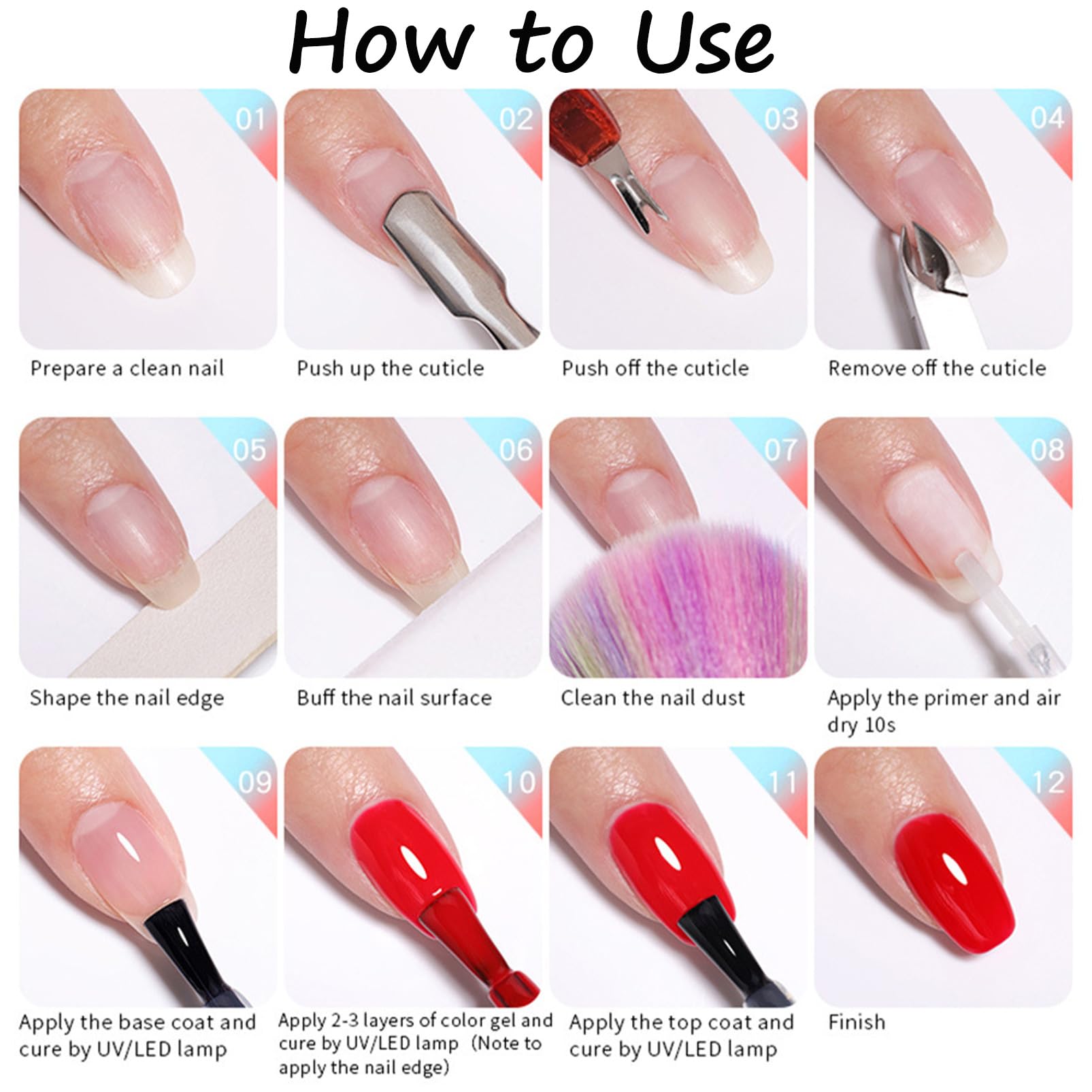 Farbwechsel UV Gel Nagellack - 7.5ml Temperatur Soak Off LED Nail Art Lack - Glitzer Rosa Lila (21)