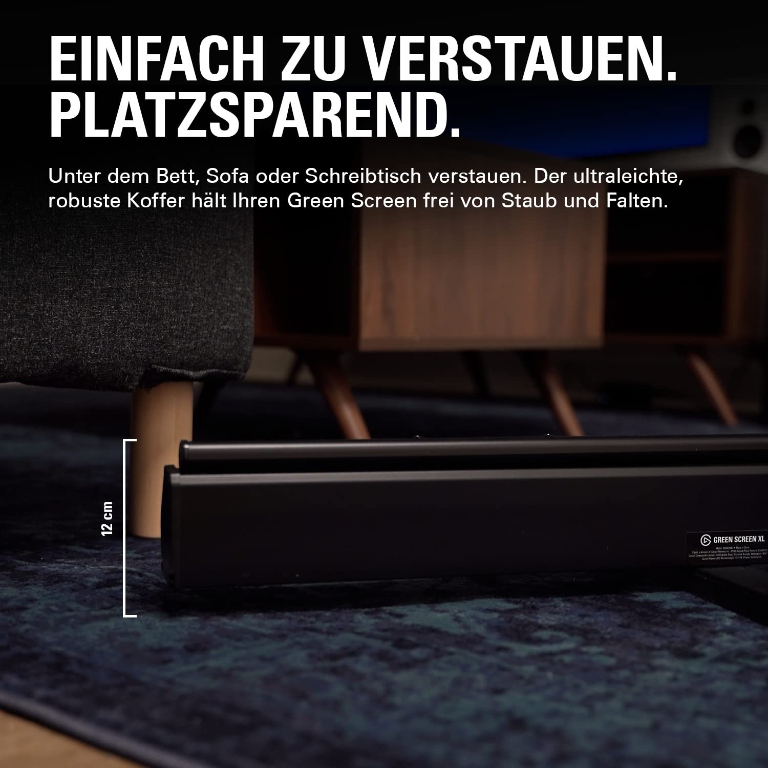 Elgato Green Screen XL - 2x1.82m Ausfahrbares Chroma-Key-Panel für Streaming, Videokonferenzen auf Instagram, TikTok, Zoom, Teams, OBS | 2x1,82 m, faltenfreies Material, schnelle Stangenmontage, faltbar, für Streaming und Videocalls