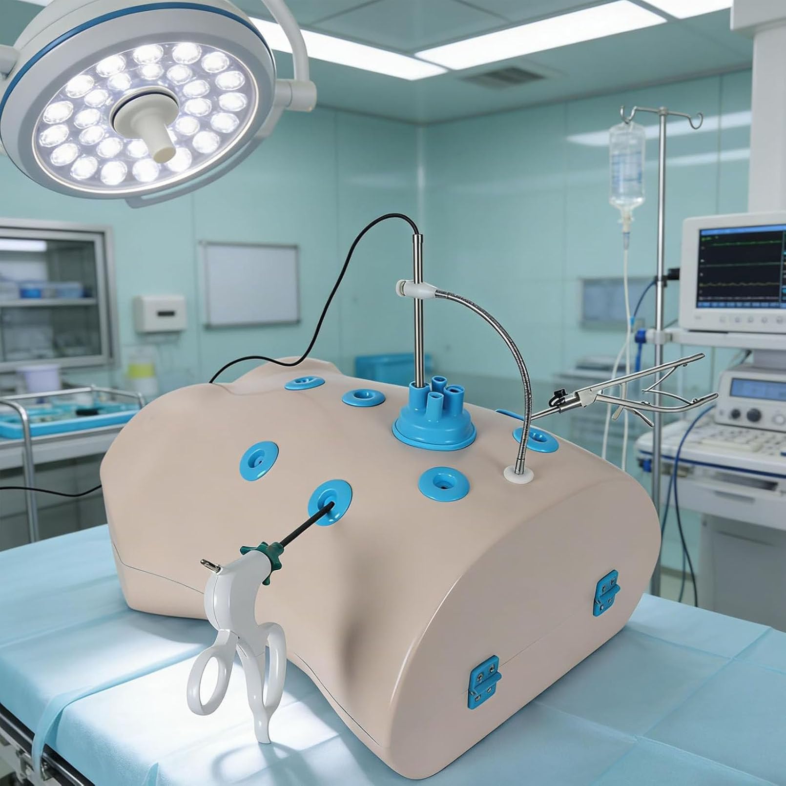 Kit simulatore di chirurgia laparoscopica, 10 Moduli di addestramento, 4 Strumenti Chirurgici, Immagini HD, Pratica chirurgica Professionale per la Formazione di Studenti di Medicina