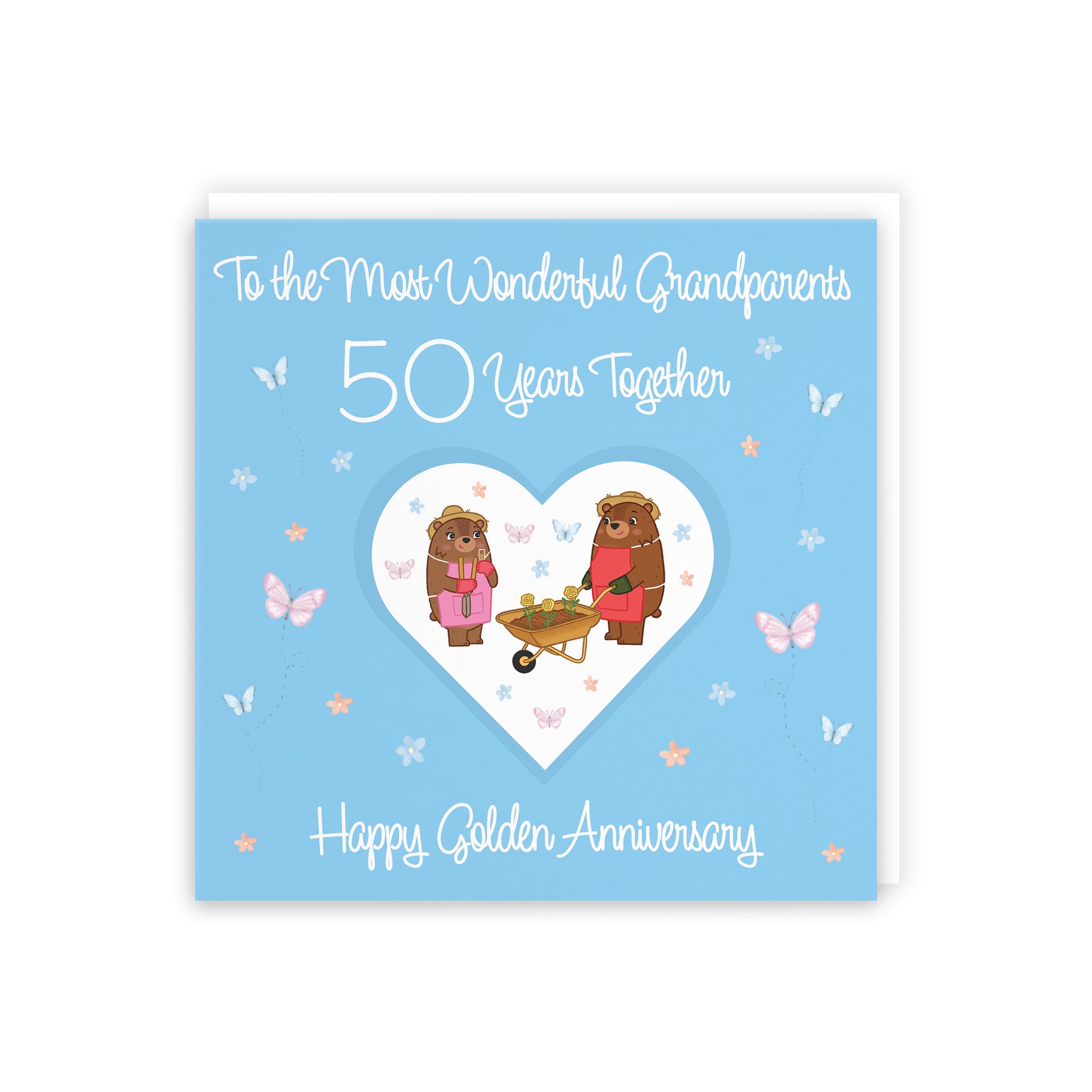 Hunts England, Grandparents 50th Anniversary Card, 50 Years, Golden Anniversary, Romantic Meadows, Fun Card - Image 3
