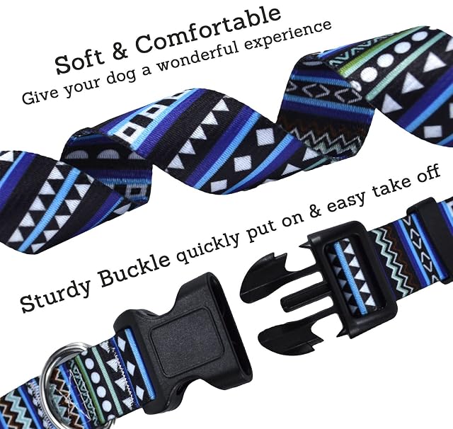 Foto 5 de 7 de Mihqy Collar Perro, Ajustable y Resistente con Patrones de Moda