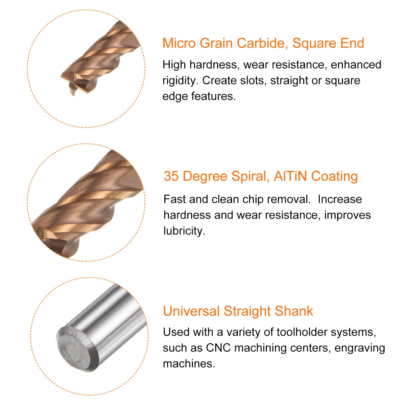 100 Mm 4F Rapid Carbide Square End Mill, Length Of Cut: 1 Mm At Rs