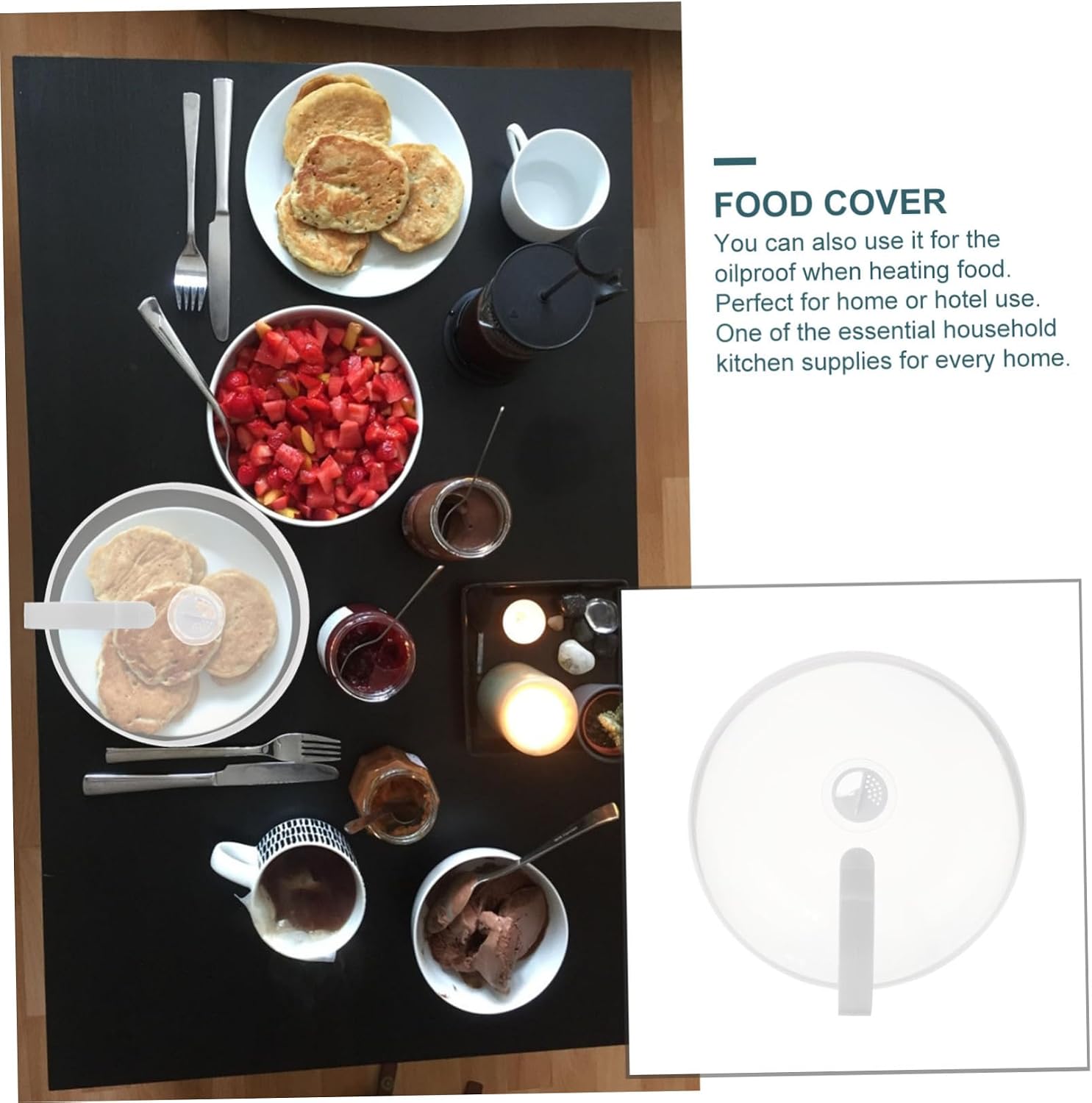 ABOOFAN 3pcs Microwave Oven Oilproof Covers Food Covers for Heating Protection Transparent Design for Easy Viewing Prevents Oil Splatter and Keeps Food Fresh