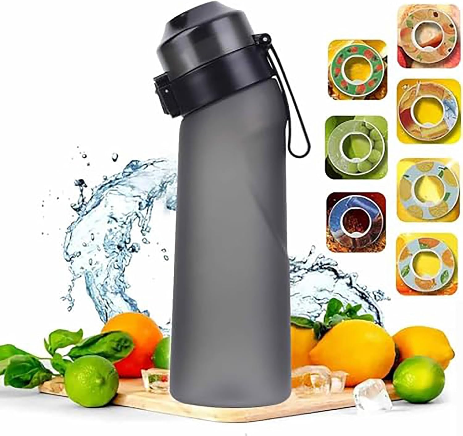 Putextile Luft-Wasserflasche 700ml Mit Geschmackskapsel - BPA-frei & Gesund