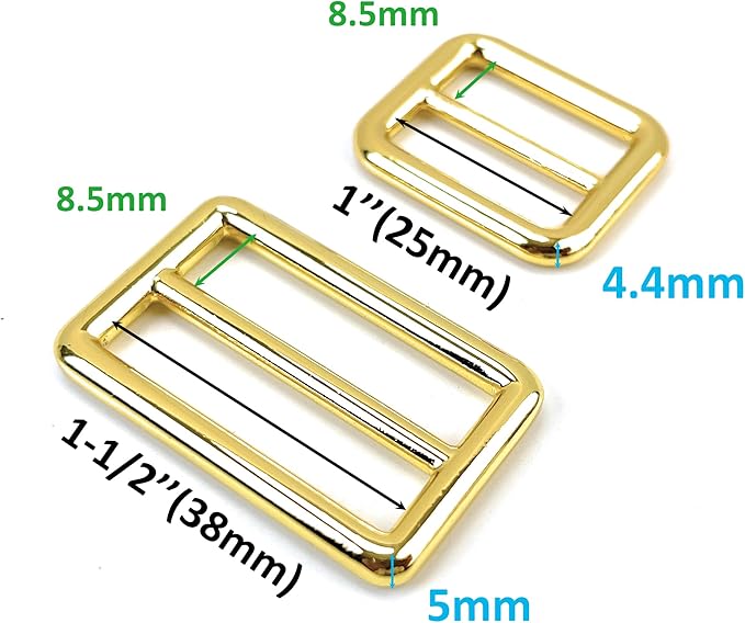 VersaKits 10 Pcs Heavy Duty Metal Slide Buckles Extra Thick