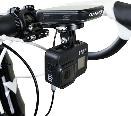 Vista 16 de Thinvik Soporte de computadora de bicicleta extendido para Wahoo - Montaje combinado de ángulo ajustable para Elemnt Mini, Bolt, Roam GPS Bike