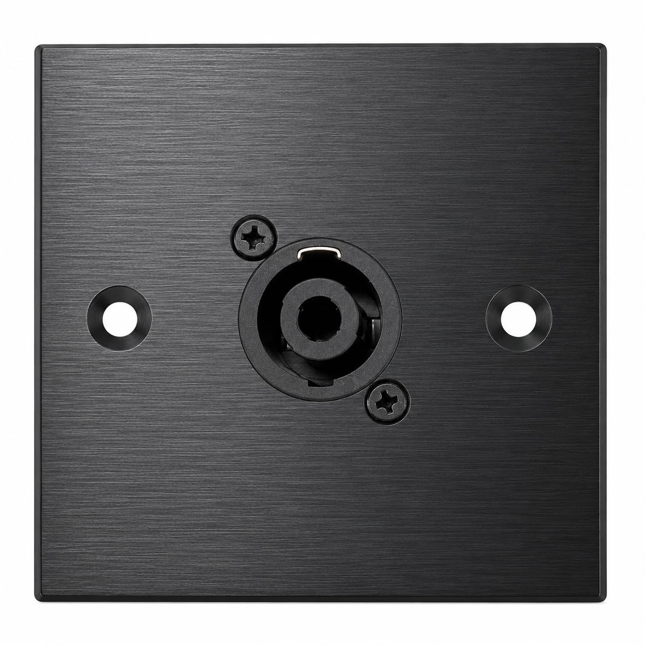 Brushed Aluminium Single Speakon Speaker Socket D-Series Outlet Faceplate