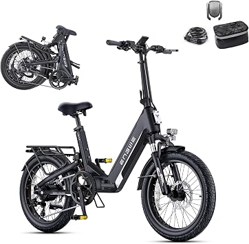 ENGWE L20 3.0 Electric Bike for Adults, 1500W Step Through City Cruiser Ebike, 20MPH Folding Electric Bicycle with 48V 15Ah Battery 20" Fat Tires E-Bike Smart IoT GPS Anti-Theft for Commuting Riding