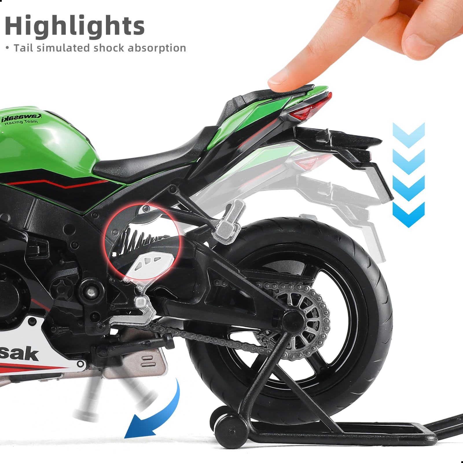 Amazon.com: Risopen 1:12 Motorcycle Model Toy for Kawasaki