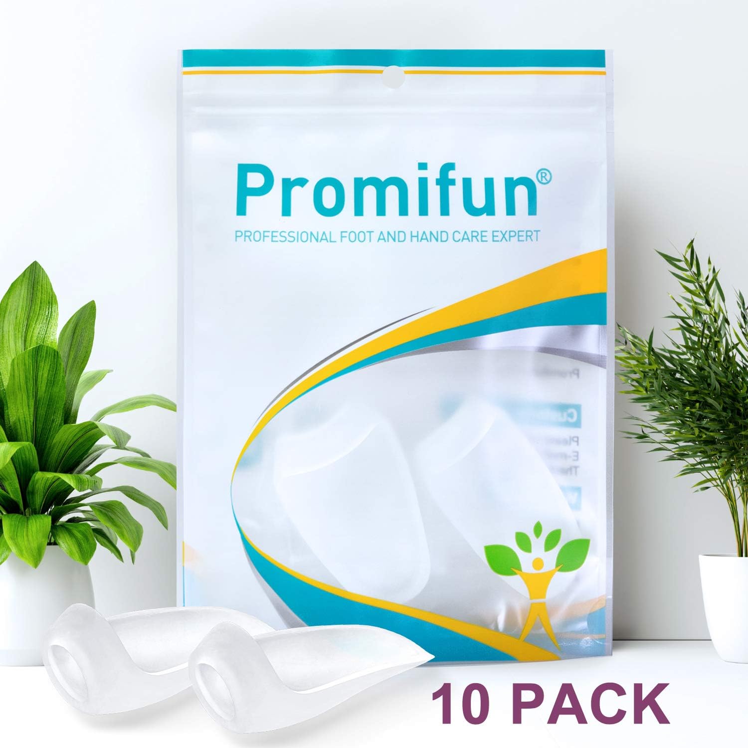 Promifun Gel Bunion Protector Shield, 10 Pieces of Bunion Pads and Cushions, Bunion Guard for Big Toe, Relieve Foot Pain from Friction, Rubbing and Pressure : Health & Household