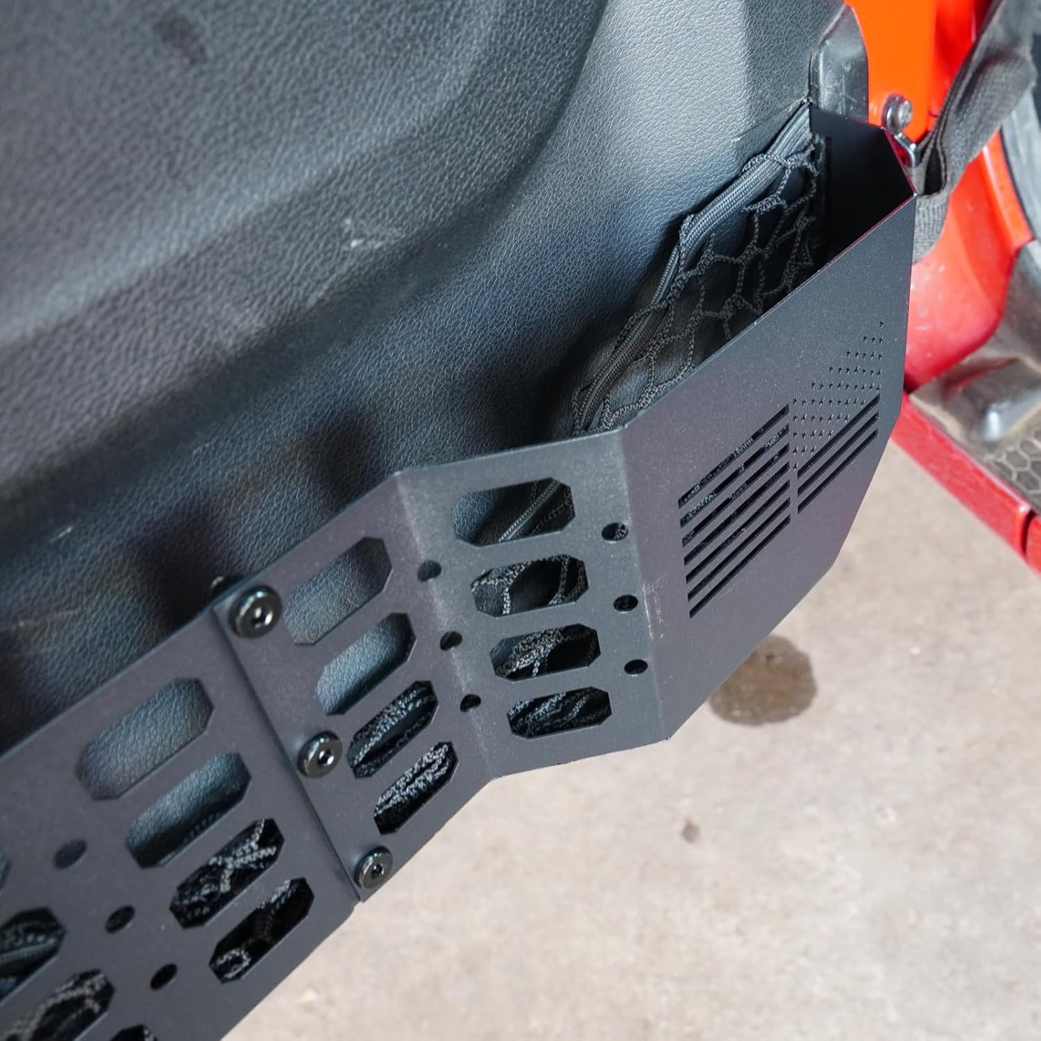 JL Metal Front Doors Storage Box Pockets US Flag Side Insert Organizer for Wrangler JL JLU 4XE (2018-2024) Gladiator JT Models (2020-2024) Manual Seating Interior Door Storage Expansion Accessories