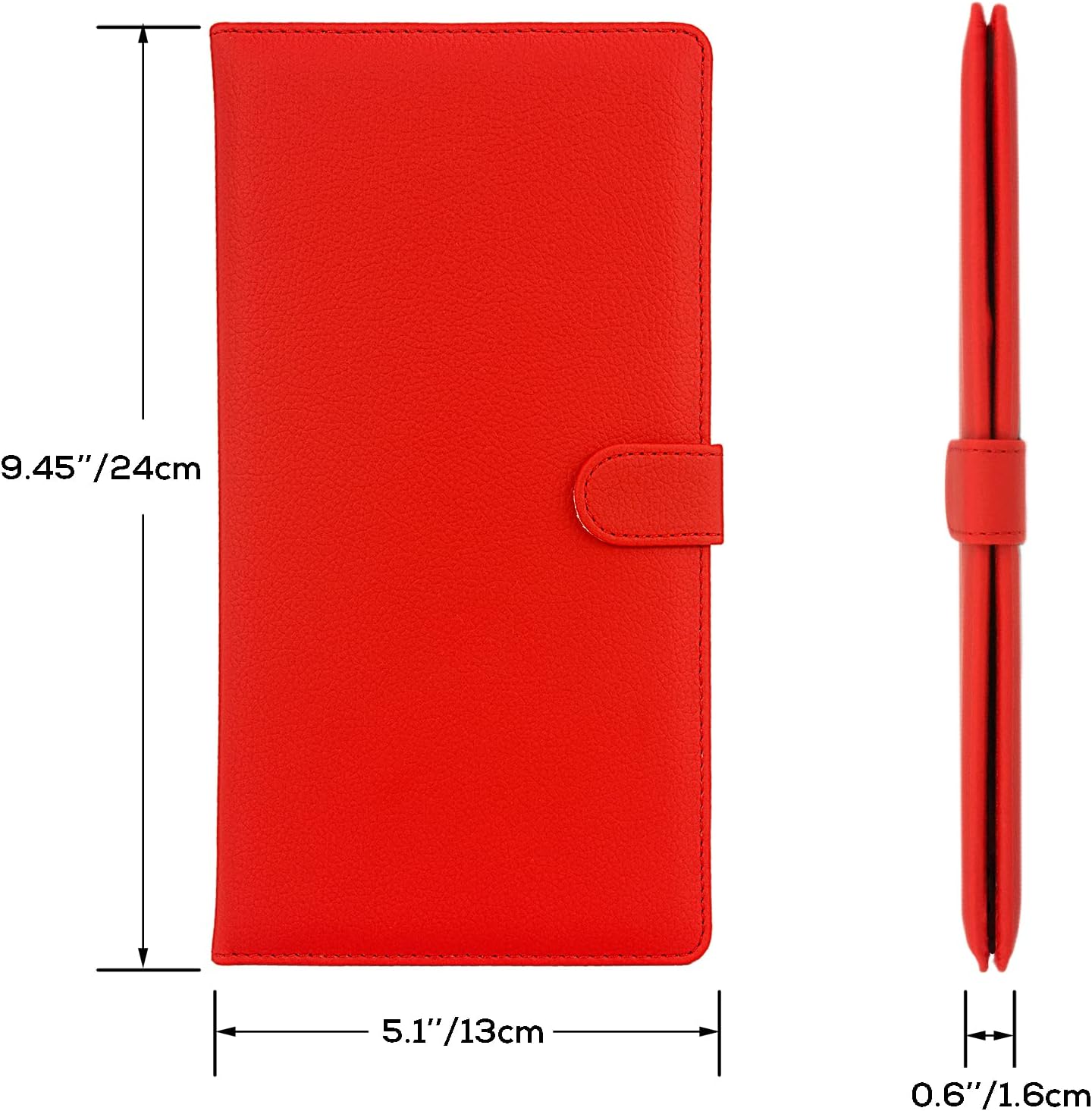 Car Registration and Insurance Holder Red with Magnetic Shut for Document, Cards, Driver License, and 2 Pieces Black Sun Visor Car Picture Frames for 4x6 (Standard 6 Inches) Photo, Bundle image 5